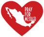 Pray For Mexico Heart Sticker
