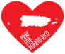 Pray For Puerto Rico Heart Sticker