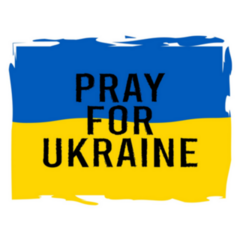 Pray For Ukraine Flag Brush Sticker