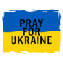Pray For Ukraine Flag Brush Sticker