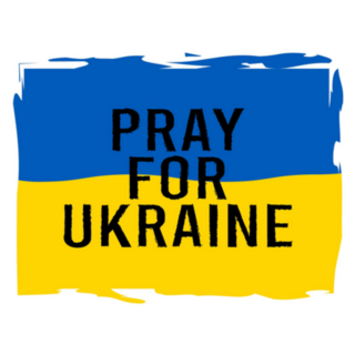 Pray For Ukraine Flag Brush Sticker