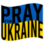 Pray Ukraine On National Ukrainian Flag Sticker