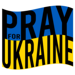Pray Ukraine On National Ukrainian Flag Sticker