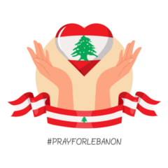 Prayer Hand Lebanon Sticker