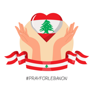 Prayer Hand Lebanon Sticker