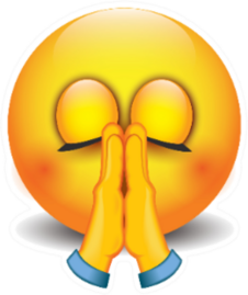 Praying Emoji - Folded Hands Sticker