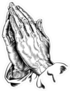Praying Hands Christian Sticker