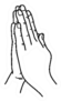 Praying Hands Doodle Sticker
