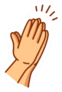Praying Hands Drawn In Simple Line Icon Sticker