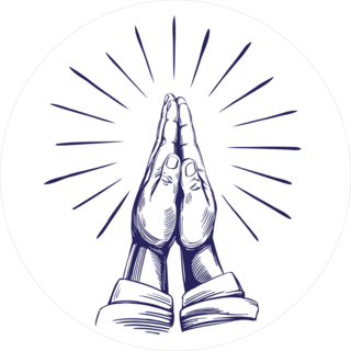 Praying Hands Symbol Of Christianity Sticker