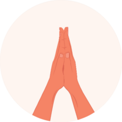 Praying Hands With Faith In Religion Illustration Sticker