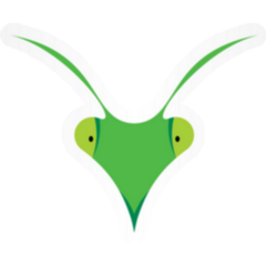 Praying Mantis Icon Head Sticker