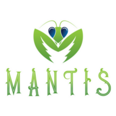 Praying Mantis Mascot Lettering Logo Sticker