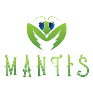 Praying Mantis Mascot Lettering Logo Sticker