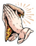Praying Pizza Food Graphic Illustration Sticker