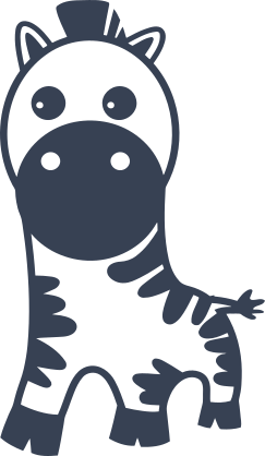 Precious Baby Zebra Sticker