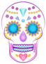 Precious Stones Sugar Skull Sticker