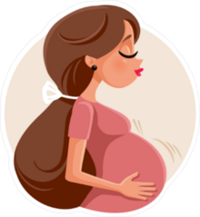 Pregnant Woman Sticker