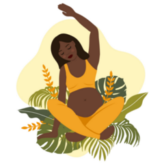 Pregnant Yoga Sticker