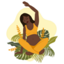 Pregnant Yoga Sticker