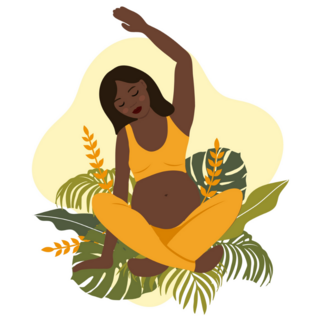 Pregnant Yoga Sticker