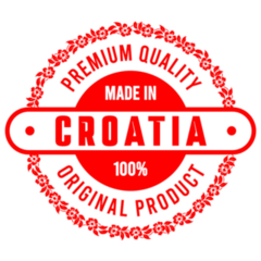 Premium Quality Made In Croatia Red Sticker