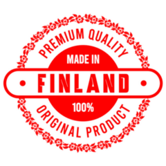 Premium Quality Made In Finland Red Sticker