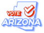 Presidential Vote In Arizona Usa Illustration State Map Sticker