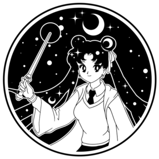 Pretty Anime Witch With Magic Wand sticker