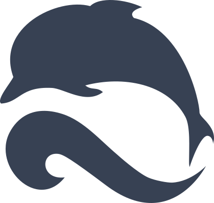 Pretty Dolphin Jumping Over Wave Sticker