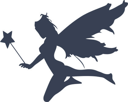 Pretty Fairy With Star Wand Sticker