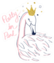 Pretty In Pink Flamingo Sparkle Crown Sticker