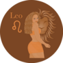 Pretty Leo Zodiac Girl With Lion Face Sticker
