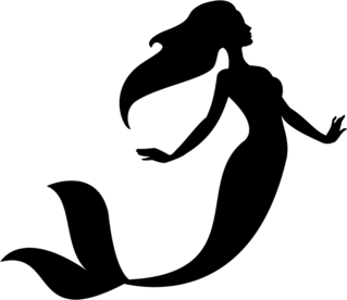 Pretty Mermaid Silhouette Sticker