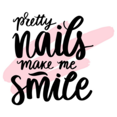 Pretty Nails Make Me Smile, Lettering Sticker