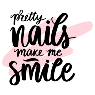 Pretty Nails Make Me Smile, Lettering Sticker