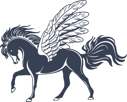 Pretty Pegasus With Feathered Wings Sticker