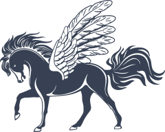 Pretty Pegasus With Feathered Wings Sticker
