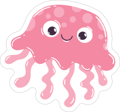Pretty Pink Jellyfish Sticker