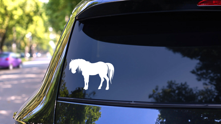 Pretty Pony Sticker on a Rear Car Window (New) example