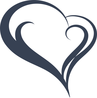 Pretty Swirly Heart Sticker