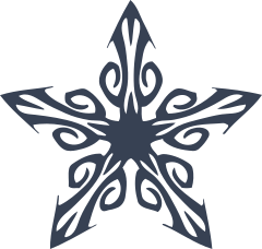 Pretty Swirly Star Sticker