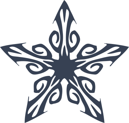 Pretty Swirly Star Sticker