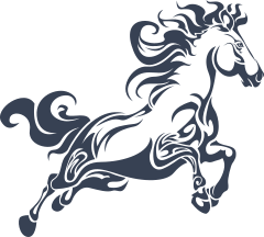 Pretty Tribal Horse Running Sticker