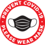 Prevent Covid-19 Wear a Mask Sticker