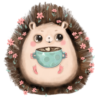 Prickly Hedgehog Sticker