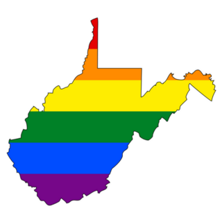 Pride Flag West Virginia Map Sticker