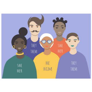 Pride, Gender Identity Pronoun Sweatshirts Sticker 