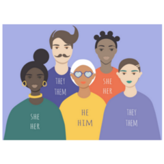 Pride, Gender Identity Pronoun Sweatshirts Sticker 