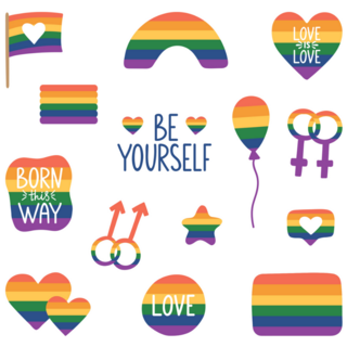 Pride Icons Sticker Sheet